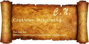 Czettner Nikoletta névjegykártya