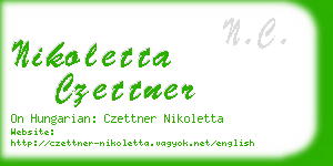 nikoletta czettner business card